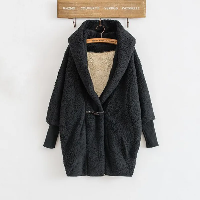 

Hot Sale Hooded Outwear Winter Newest Fashion Design Women's Batwing Long Sleeve Loose Streetwear Hooded Coat