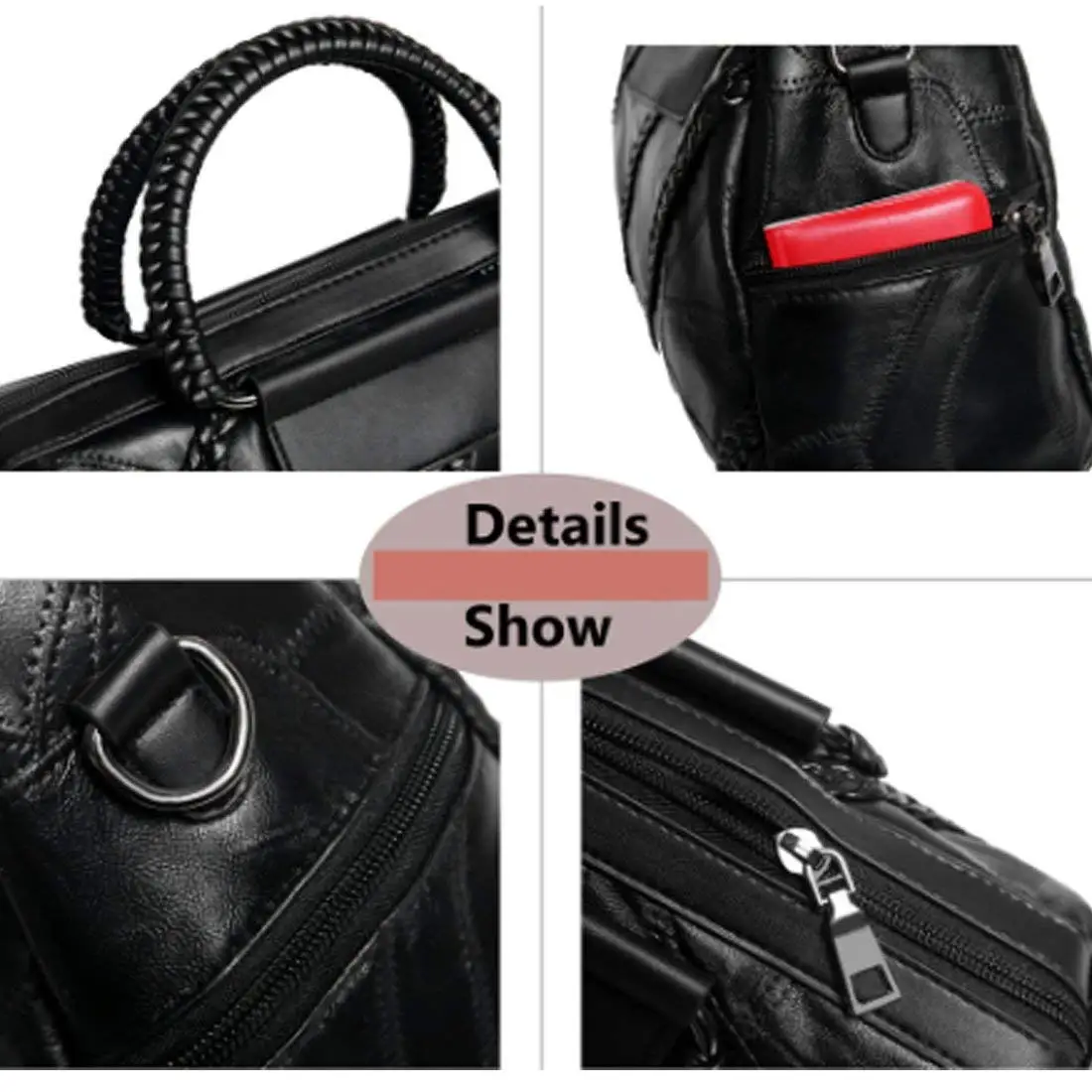 Women's Handbags Purses Totes Top Studded Handle Bags Black | Багаж и сумки