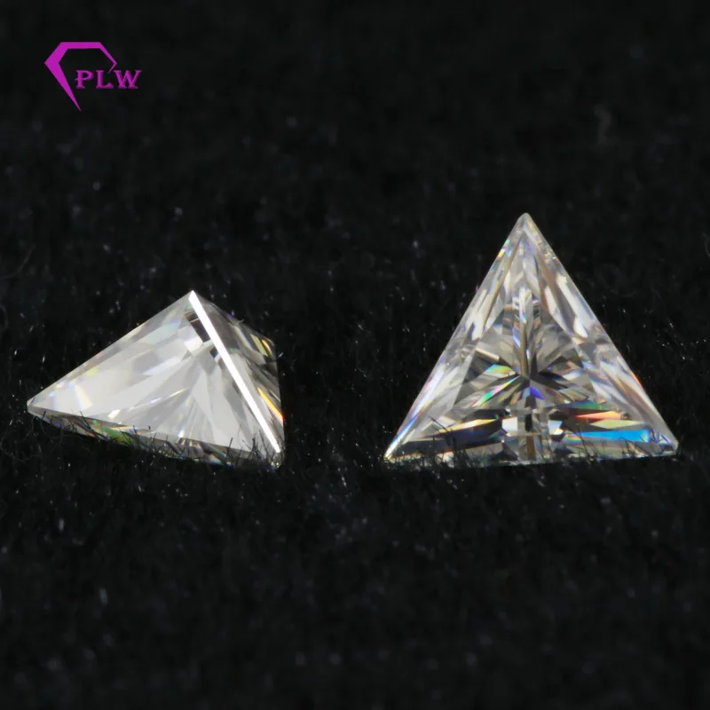 Заводская цена 0 5 карат мм D Цвет треугольник Муассанит положительный
