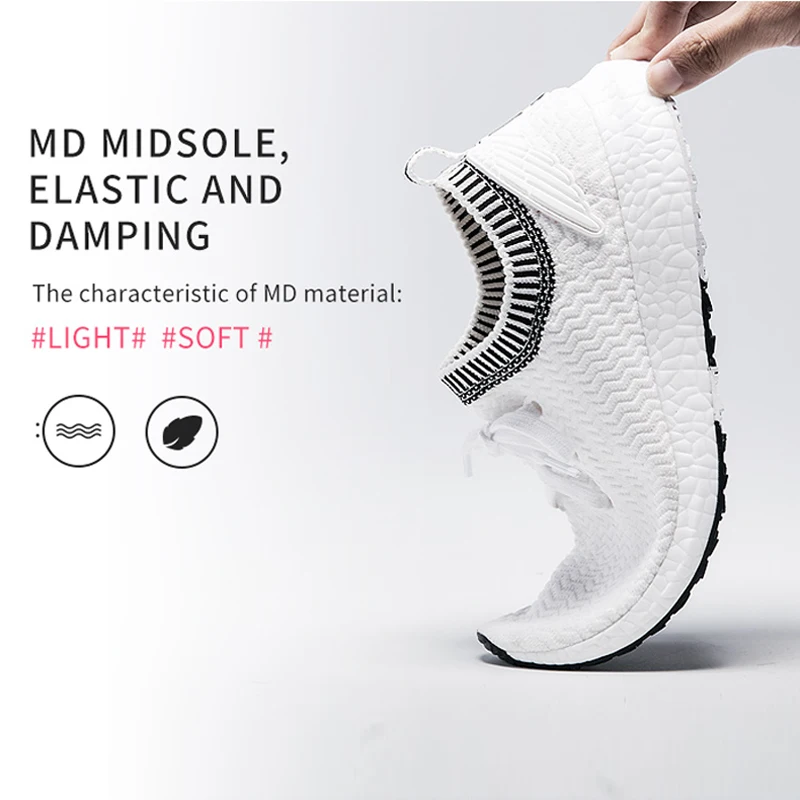 Shoes Men Sneaker Lightweight TPU Outsole Casual Lace-up Comfortable Breathable Walking Running Flat Male 2019 New |