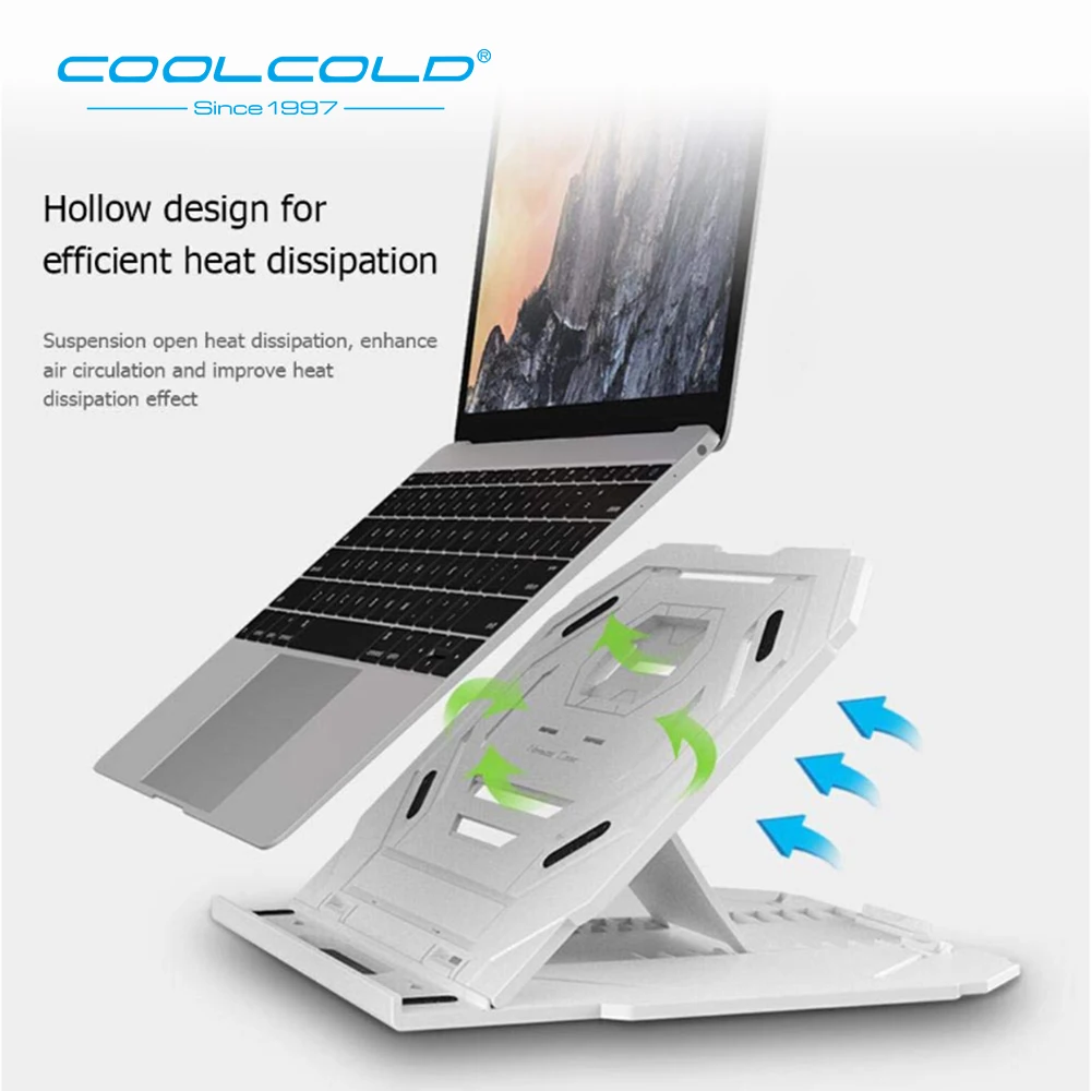 Охлаждающая подставка COOLCOLD для ноутбука регулируемая с вращением на 360 °