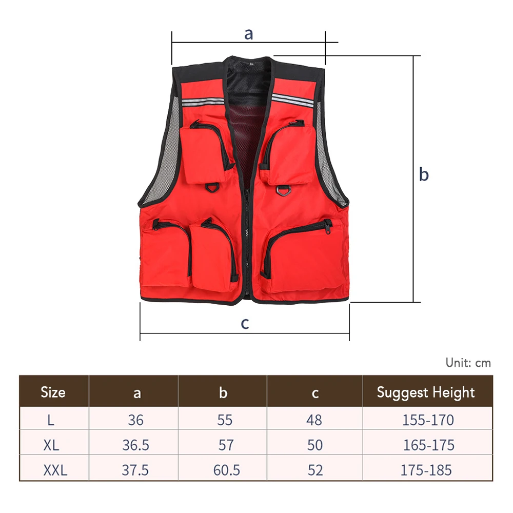 Спасательный жилет Lixada Fly Fishing регулируемый сетчатый Mutil-Pocket для активного отдыха