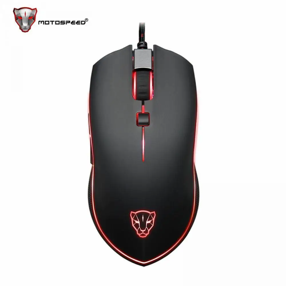 Motospeed V40 профессиональная Проводная игровая мышь USB 6 кнопочная оптическая со