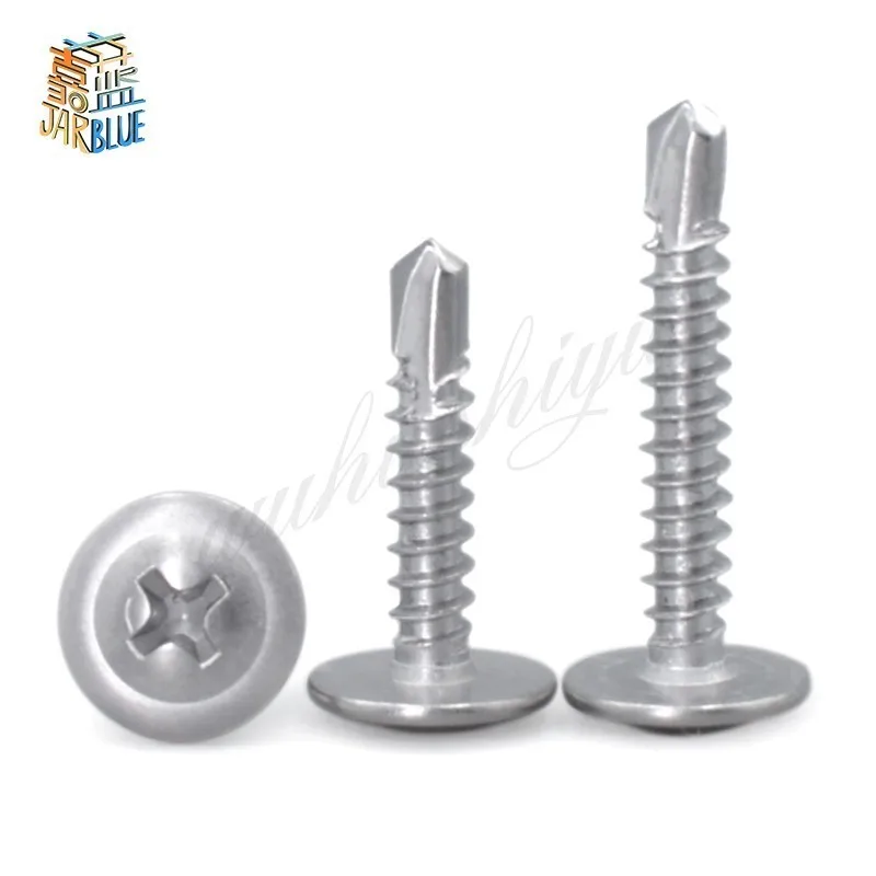 

50pcs M4.2 Dovetail Screw 410 Stainless Steel Head Drilling Screws Countersunk Head Self Drilling Screws Cross Drill Tail Screws