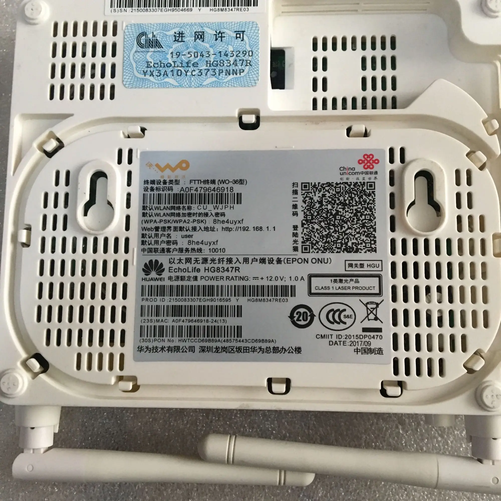 Huawei оригинальный HG8347R EPON ONU/ONT английская версия с 1GE + 3FE Тел USB wifi Порт китайским