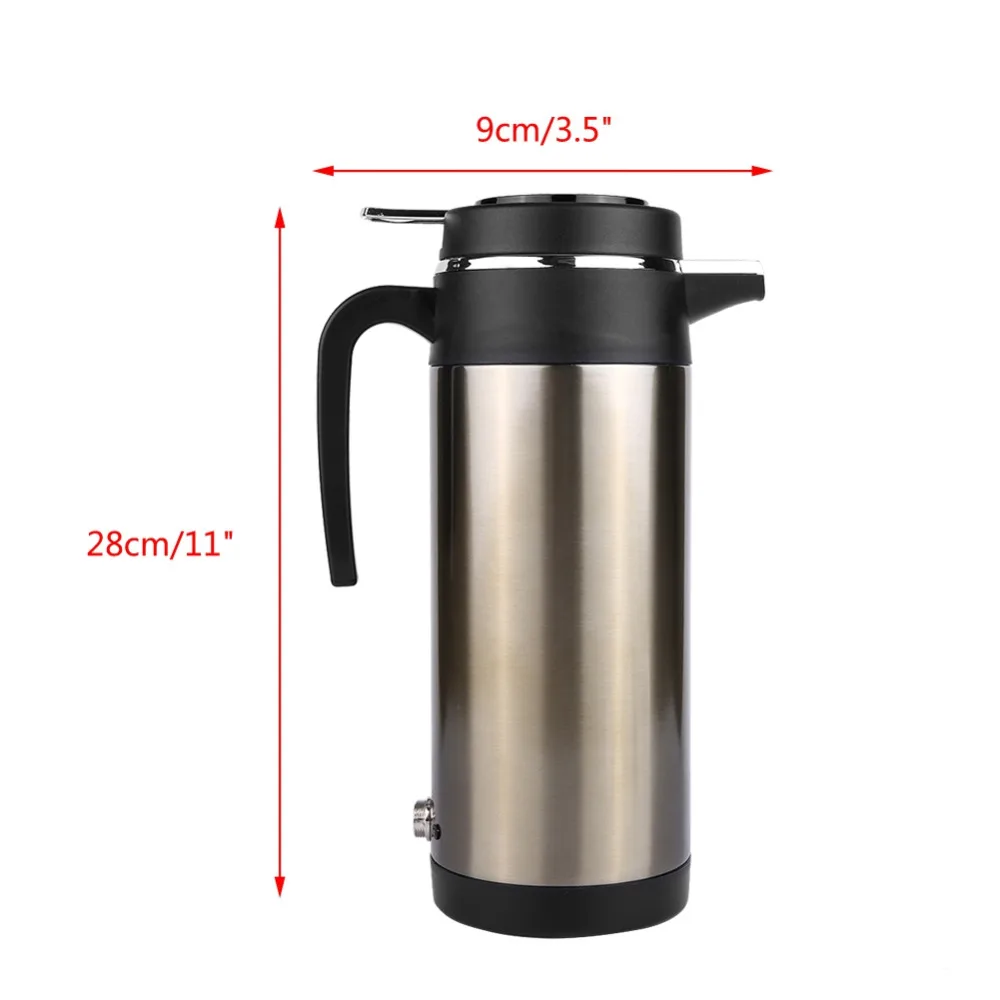

12V/24V Electric Kettle1200ml In-Car Kettle Travel Trip Coffee Tea Heated Mug Motor Hot Water For Car Or Truck Use water cooker