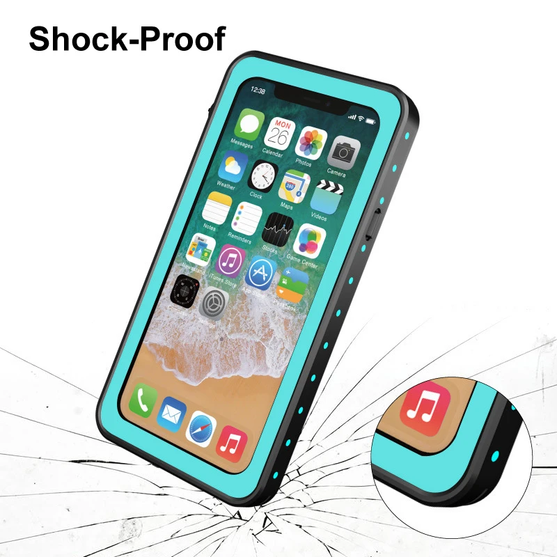 Original 100% Waterproof For iPhone X XS XR 7 8 Plus Case Phone Protector Shockproof Dustproof Cover Underwater Protective Coque |