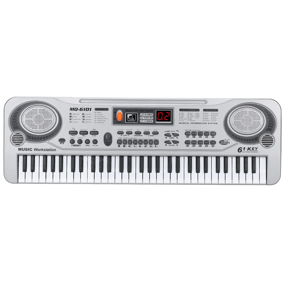 SEWS-61-Key Keyboard Piano Led Instrument 21-Inch Music Education Double-Row Electronic Children Beginner | Спорт и развлечения