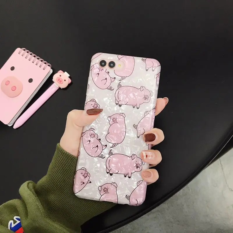 STROLLIFE Cute Cartoon Pig Phone Case For Huawei P10 P20 Plus Honor 9 10 Diamond Patttern Cover Mate 20 Pro Nova 2s 3 3i |