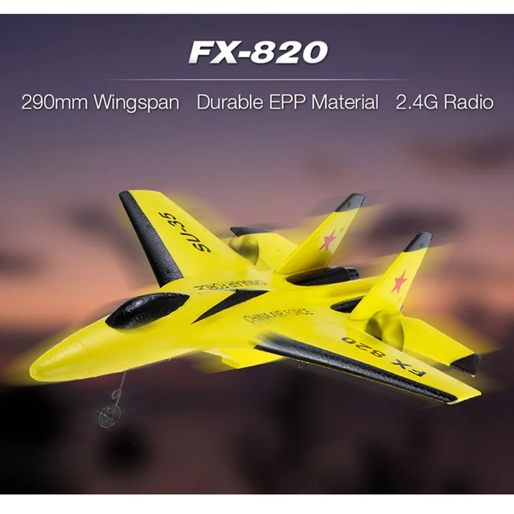 Flybear FX 820 2 4G 2CH пульт дистанционного управления SU 35 планер 290 мм размах крыльев EPP