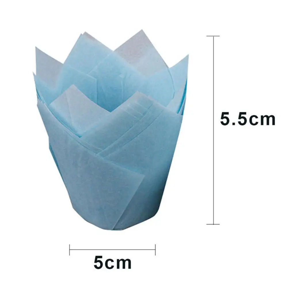 50PCS Anti-Oil Flame Shape Baking Cups Cupcake Wrapper Paper Muffin Cup Molds Kitchen Home Bakeware Decorating Tool | Дом и сад