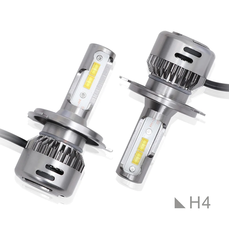 1 пара белый светодиод для автомобиля свет комплект передних фар H4 P8 100 W 9000LM