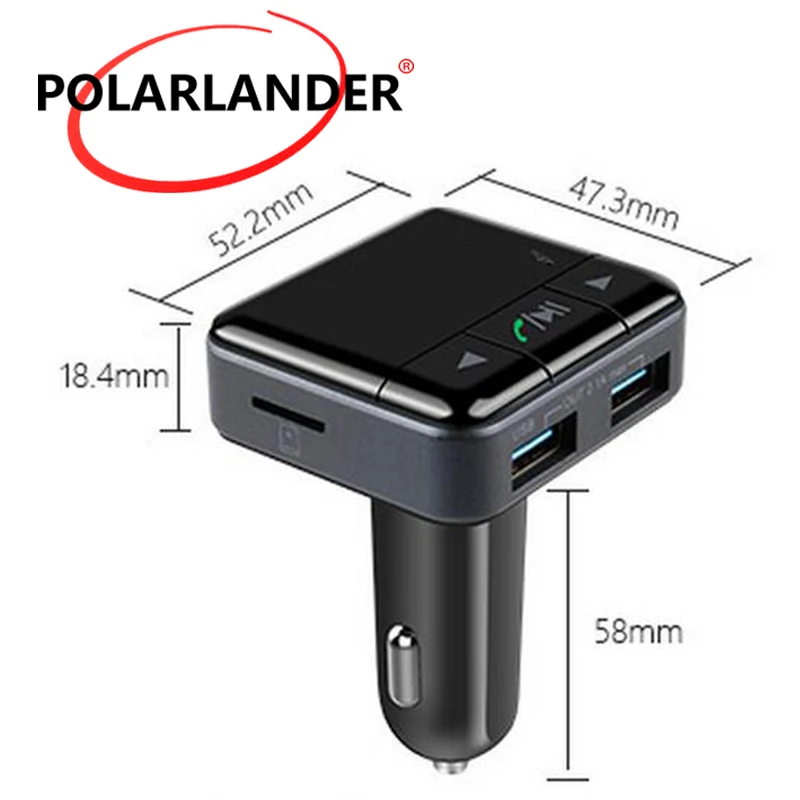 Новый смартфон BluetoothMP3 плеер Handsfree Car Kit Dual USB зарядное устройство FM передатчик с Micro