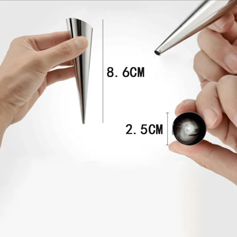 4 шт нержавеющая спиральный Рог крем печенье рулет выпечка круассана форма для