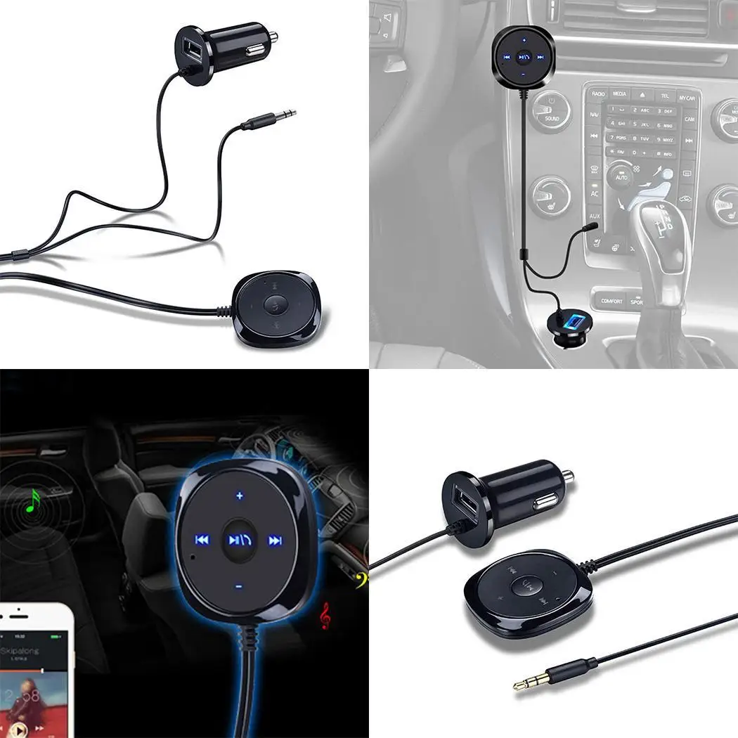 Автомобильный Bluetooth музыкальный приемник 3 5 мм адаптер громкой связи&gt 92dB динамик
