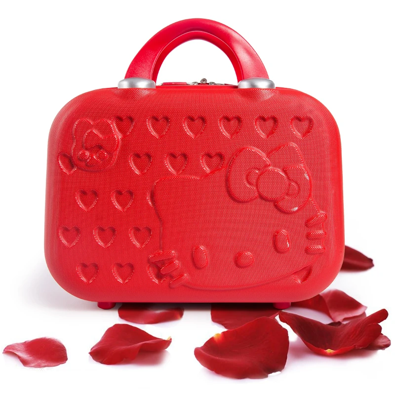 Hello Kitty милый 14 дюймов Косметический профессиональный косметический чехол для