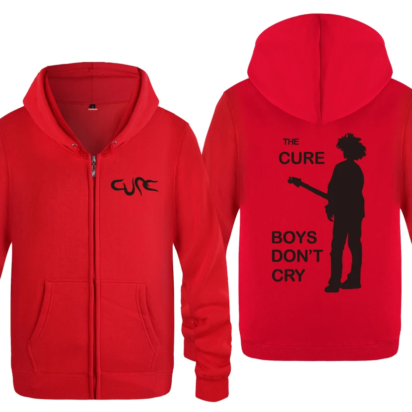 Мужские флисовые толстовки на молнии с капюшоном Don't CRY-The Cure 2018 | Мужская одежда