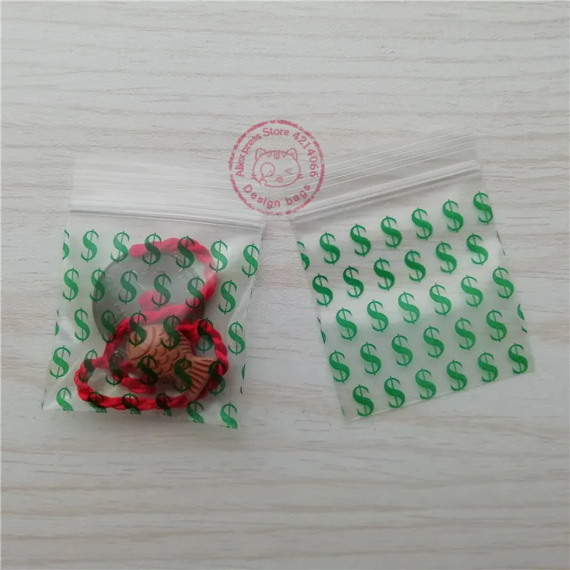 100 шт дизайн пластиковый ZipLock мешок Reclosable хранения печати Baggies (4 узора 24 размера
