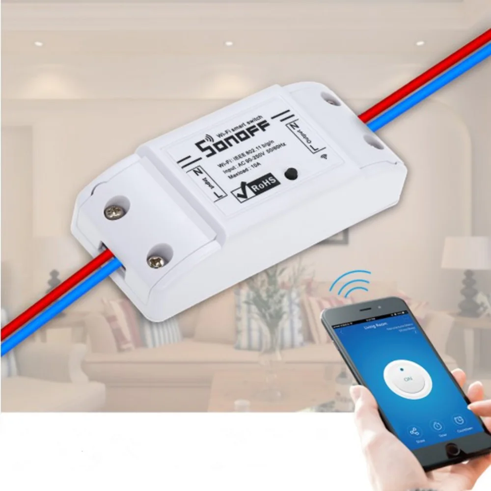 Sonoff легко микро-подключение дистанционного WiFi таймер переключатель умный