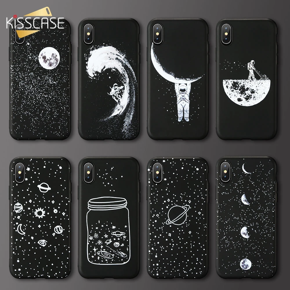 KISSCASE Star Night Cat Phone Case For iPhone 6 6S 7 8 plus 5 5s SE Cute Soft Cover X XS MAX XR Shockproof Capa |