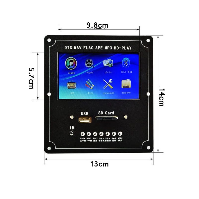 Декодер аудио и видео CLAITE 4 3 LCD DTS плата без потерь Bluetooth приемник MP4/MP5