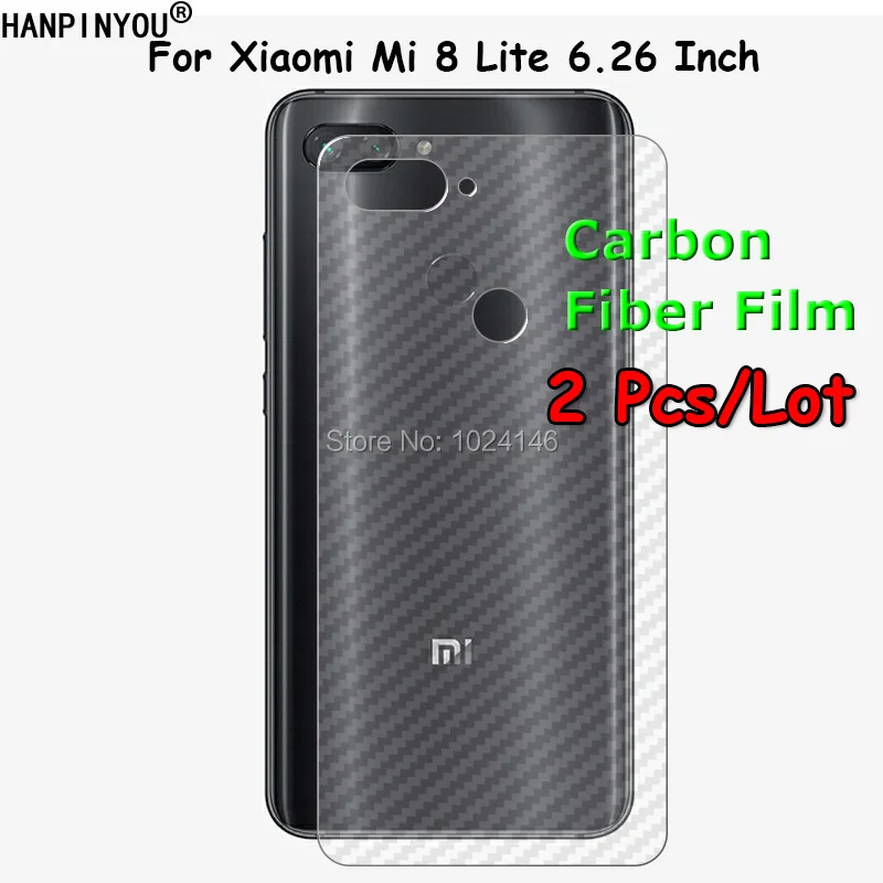 2 шт./лот задняя пленка для Xiaomi Mi8 8 Lite 3D прозрачная из углеродного волокна (не