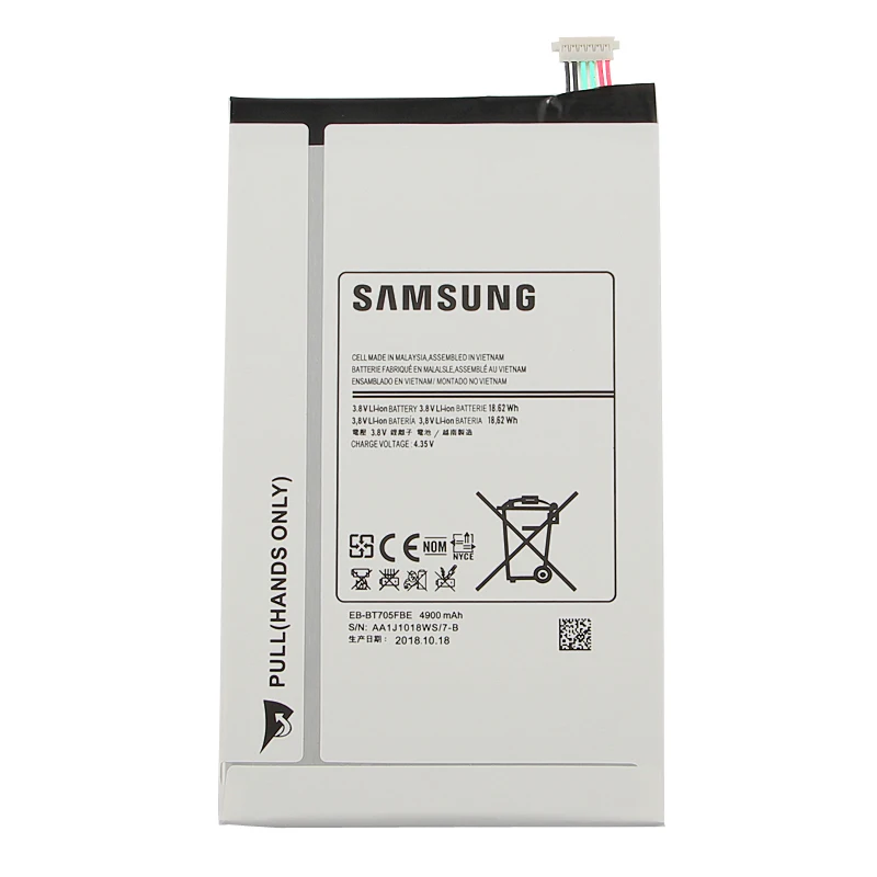 Оригинальный Samsung Высокое качество EB BT705FBC батарея для GALAXY Tab S 8 4 T700 T705 BT705FBE