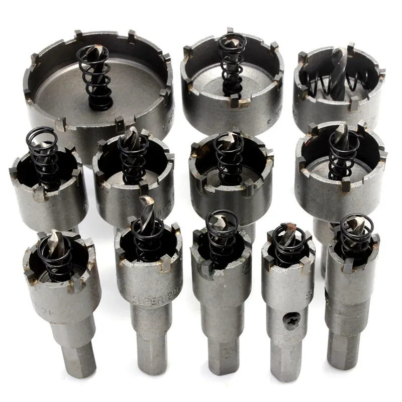 12pcs Hard Alloy 15mm-50mm Hole Saw Cutter Kit Drill Bit Set Wood Universal Tool Accessories | Инструменты