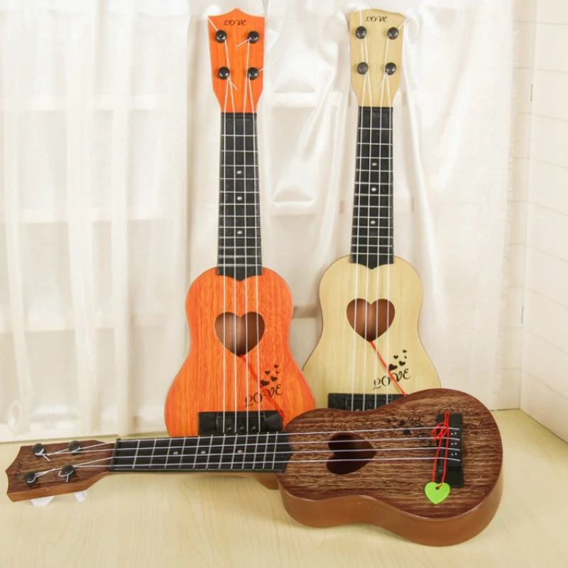 

Early Childhood Education Guitar Toy Classical Ukulele Guitar Instrument Simulation Small Guitar Kindergarten Instrument Four-