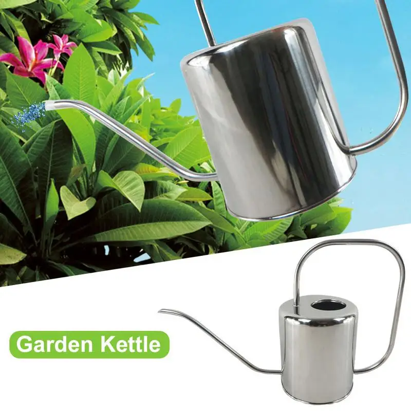 Stainless Steel Watering Kettle 1500ml Long Mouth Pot Innovative Irrigation Tool Garden Spray Bottle For Various Plant | Дом и сад