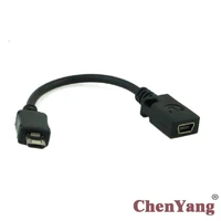 cy chenyang mini usb 5pin female to micro usb 5pin male data charge cable 10cm
