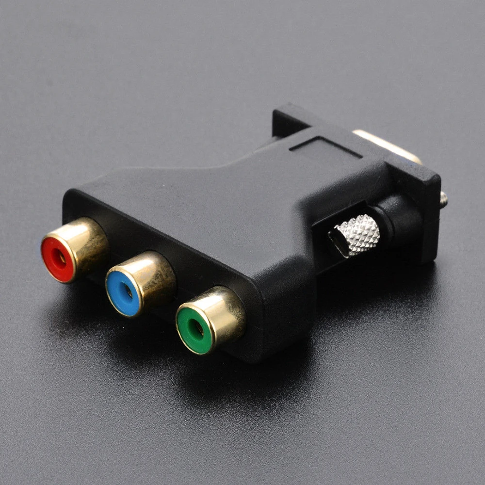 RCA VGA Соединительный конвертер 3 коаксиальный rgb разъем видео Женский HD 15 Pin Стиль