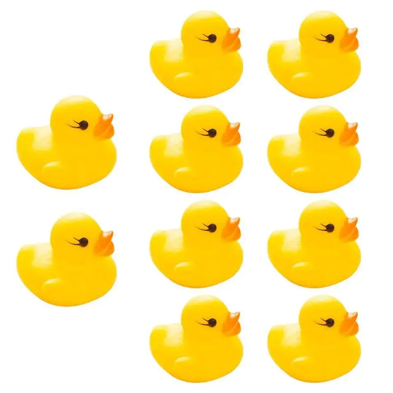 

10pcs/set Mini PVC Yellow Duck Toys Souding Duckie Toys Baby Bath Water Toy