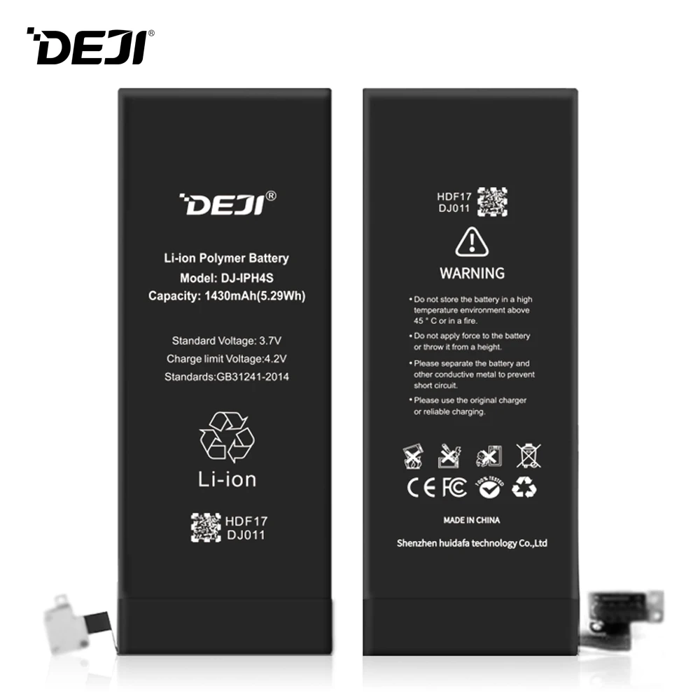 Батарея Deji для iPhone 4S 4GS Apple iPhone4s емкостью 1430 мАч встроенный литий полимерный