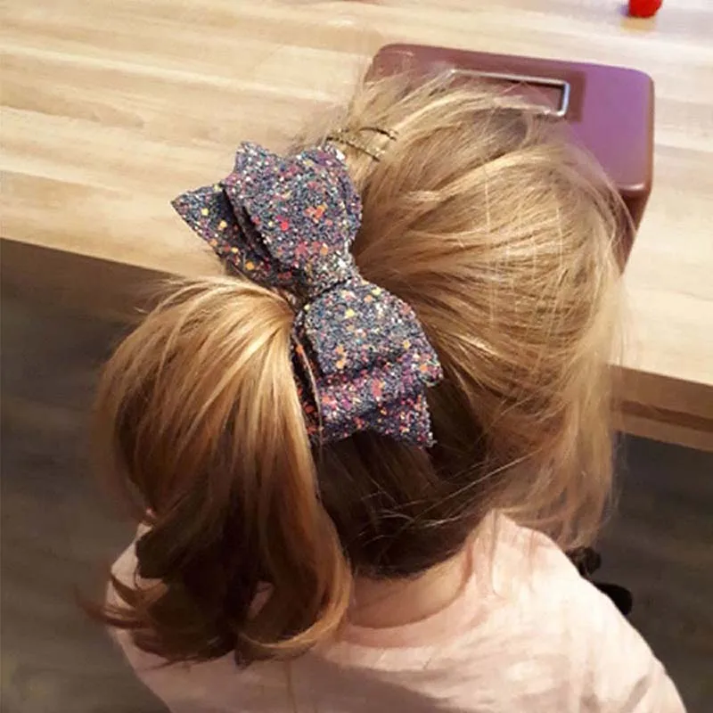 ncmama Hair accessories 5 Inch Glitter Bow Clips for Girls Princess Hairgrips Handmade Barrettes Kids Headwear | Детская одежда и