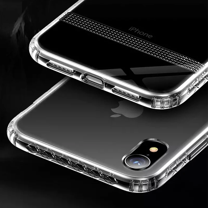 TOTU Airbag Прозрачный чехол для iPhone X XR Xs Max задняя крышка полная защита Coque мягкий