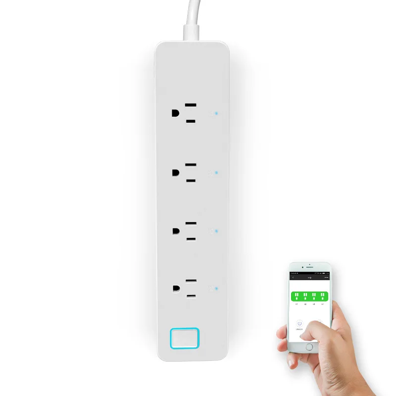 Swb1 2000 Вт Wifi розетка умная полоса питания интеллектуальная 4 порта вилка