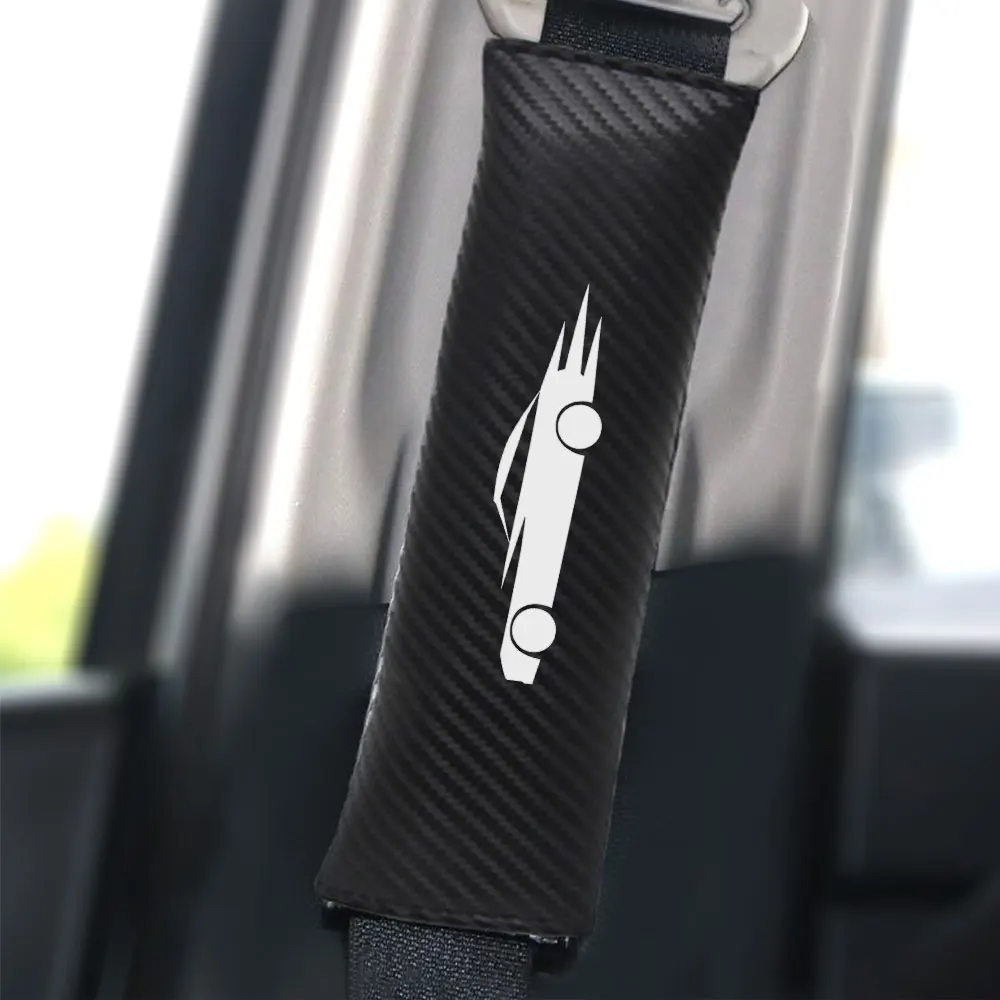 

2pcs PU Fashion Style Sports Car Racing Car Seat belt shoulder Pads Car Seat Belt Cover Reflective For Car Universal
