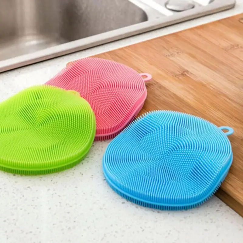 1 шт. силиконовая губка для мытья посуды мягкая Чистящая Щетка кухонные