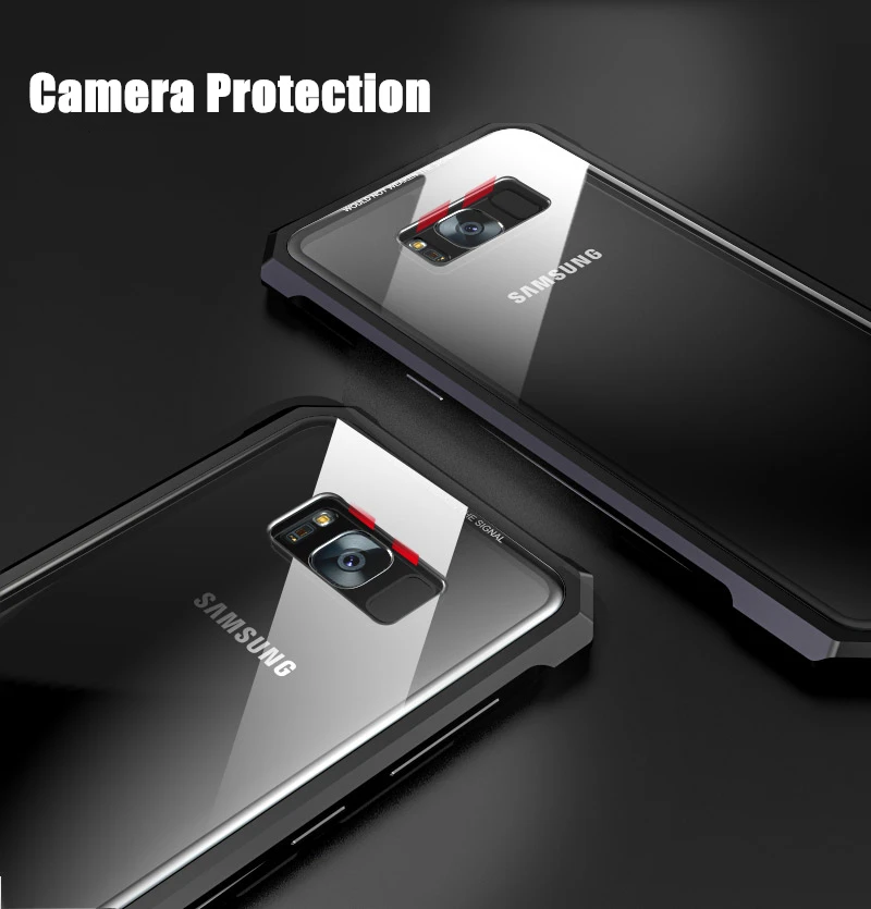 Для samsung S9 S8 Plus Note9 Bumper Note 9 8 чехол металлический алюминий рамка с прозрачным
