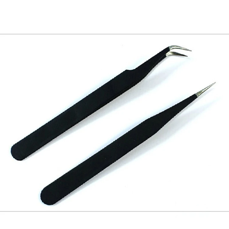 RORASA 1 шт. прямые изогнутые пинцеты Нержавеющая сталь ногтей Стикеры Стразы