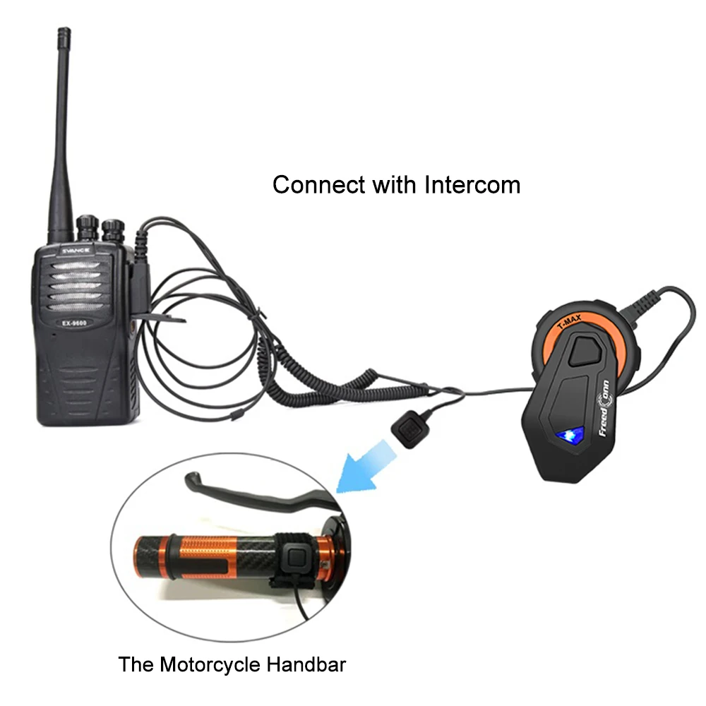 FreedConn T-MAX Bluetooth 4 1 Шлем Интерком 1000 м беспроводная гарнитура IPX65 водонепроницаемый