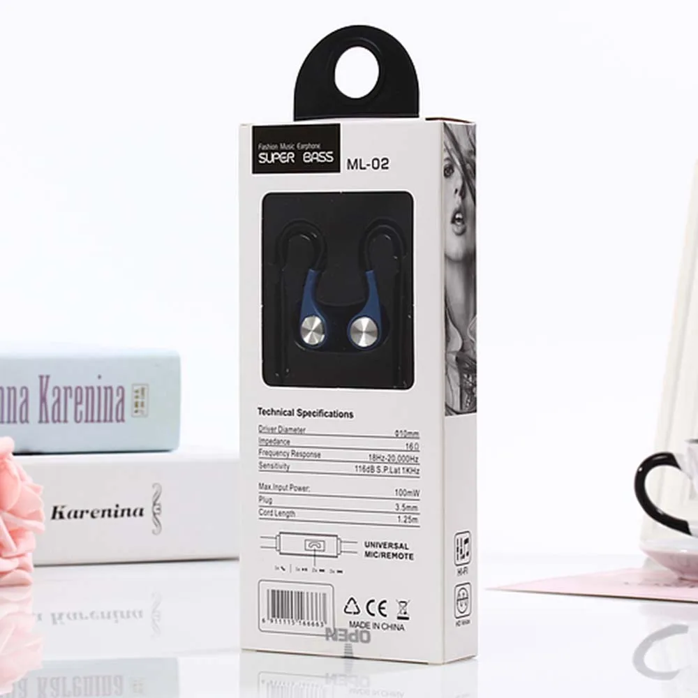 KISSCASE наушники-вкладыши стерео провод для наушников Проводной спортивные