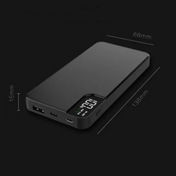 Qi Беспроводное зарядное устройство цифровой дисплей 10000 мАч power Bank Quick 5 V/2.1A