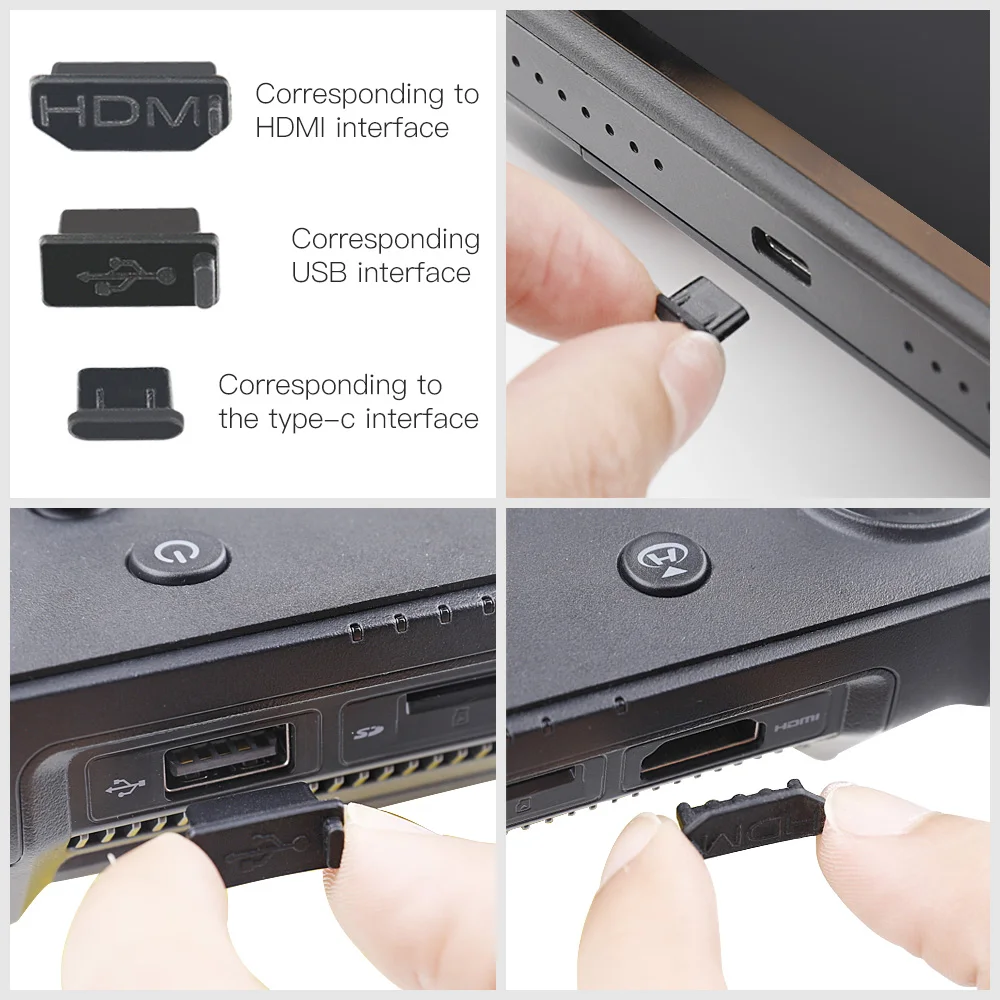 3 шт Мягкий силиконовый пылезащитный чехол USB HDMI Type C Интерфейс Разъем для DJI Mavic 2