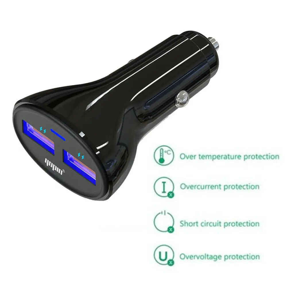 Быстрое Автомобильное зарядное устройство адаптер 3.1A двойной USB QC 3 0 для iPhone 8 X
