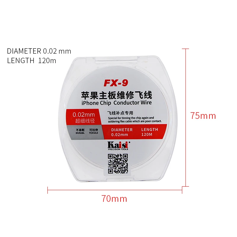 KAISI FX-91 0 01 мм/0 02 мм * 120 м эмалированная медная проволока из полиуретана линия пайки