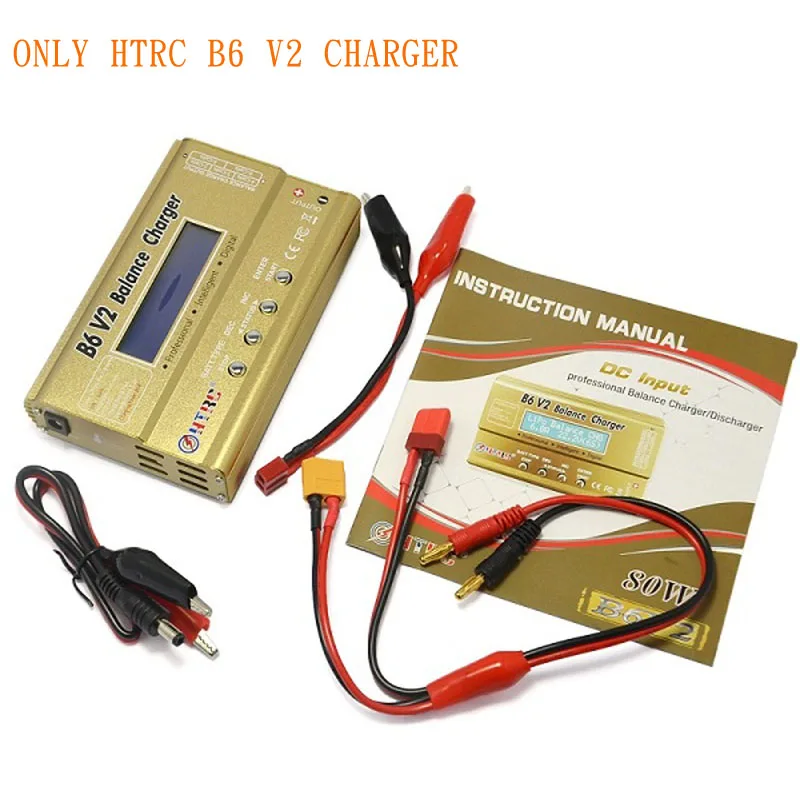 HTRC B6 V2 80 Вт 6A цифровой аккумулятор баланс зарядное устройство Dis Зарядное W/блок