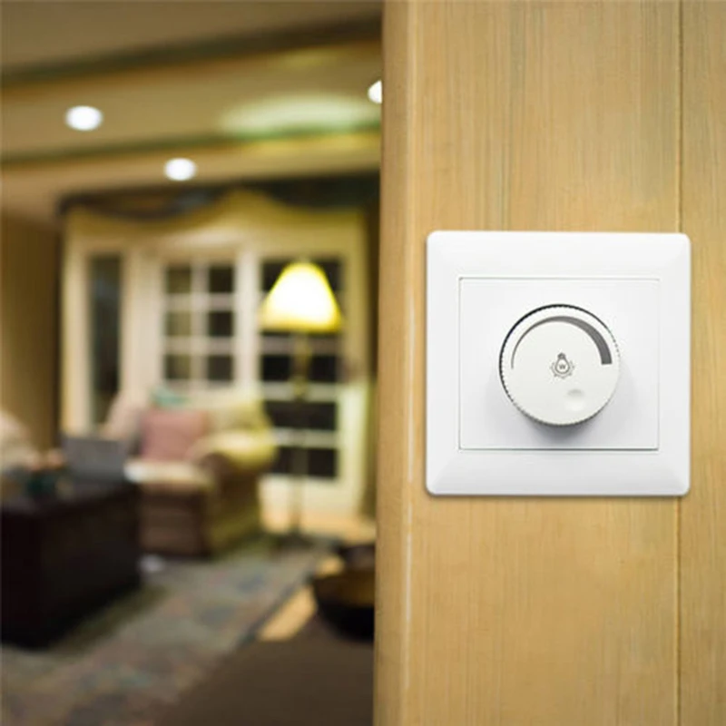 10A Adjustable Controller LED Dimmer Wall Switch For Dimmable Light Bulb 86*86mm | Обустройство дома