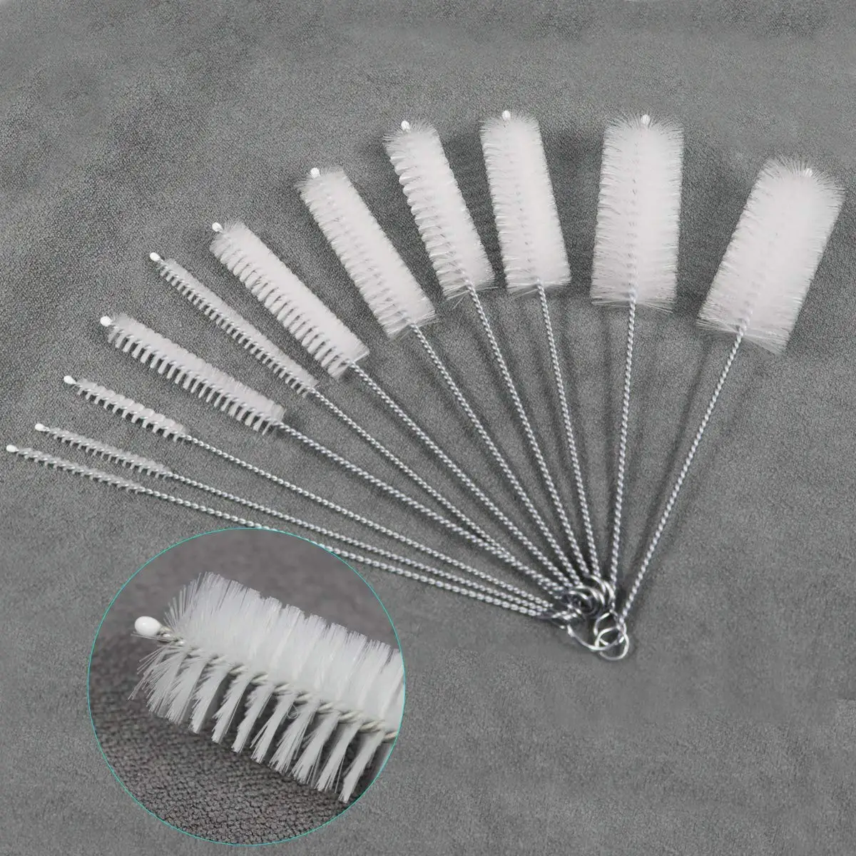 11 Pcs Nylon Tube Brushes Set Kettle Spout Brush Teapot Nozzle for Drinking Straws/Glasses / Keyboards/Jewelry Clean | Дом и сад